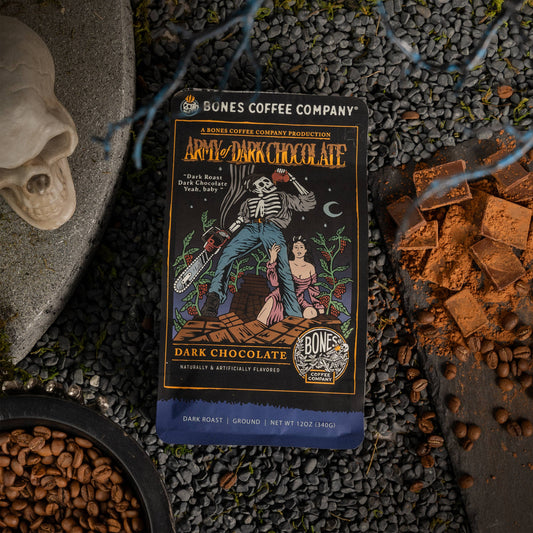 Bones Army of Dark Chocolate Flavored Ground 12oz  Coffee