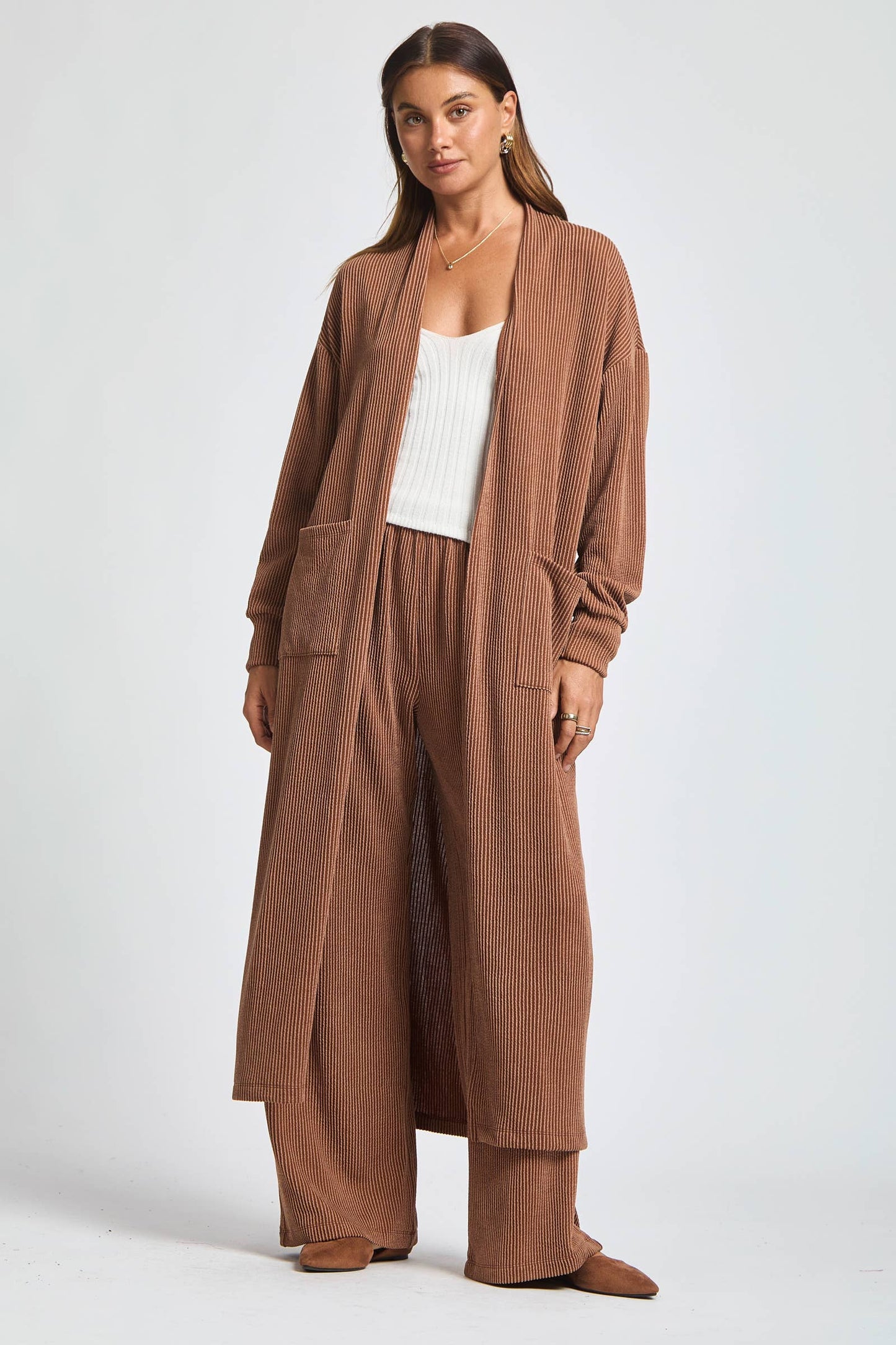 Dear Scarlett Longline Cardigan + Relaxed Pants Set