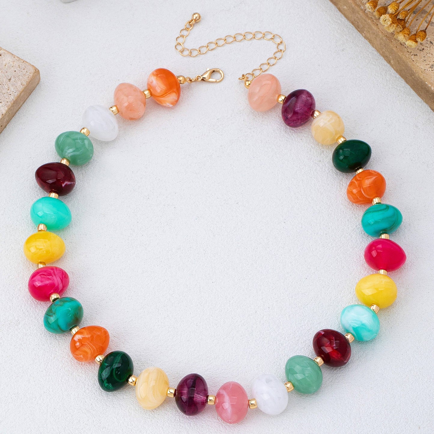 Bright boutique statement necklace
