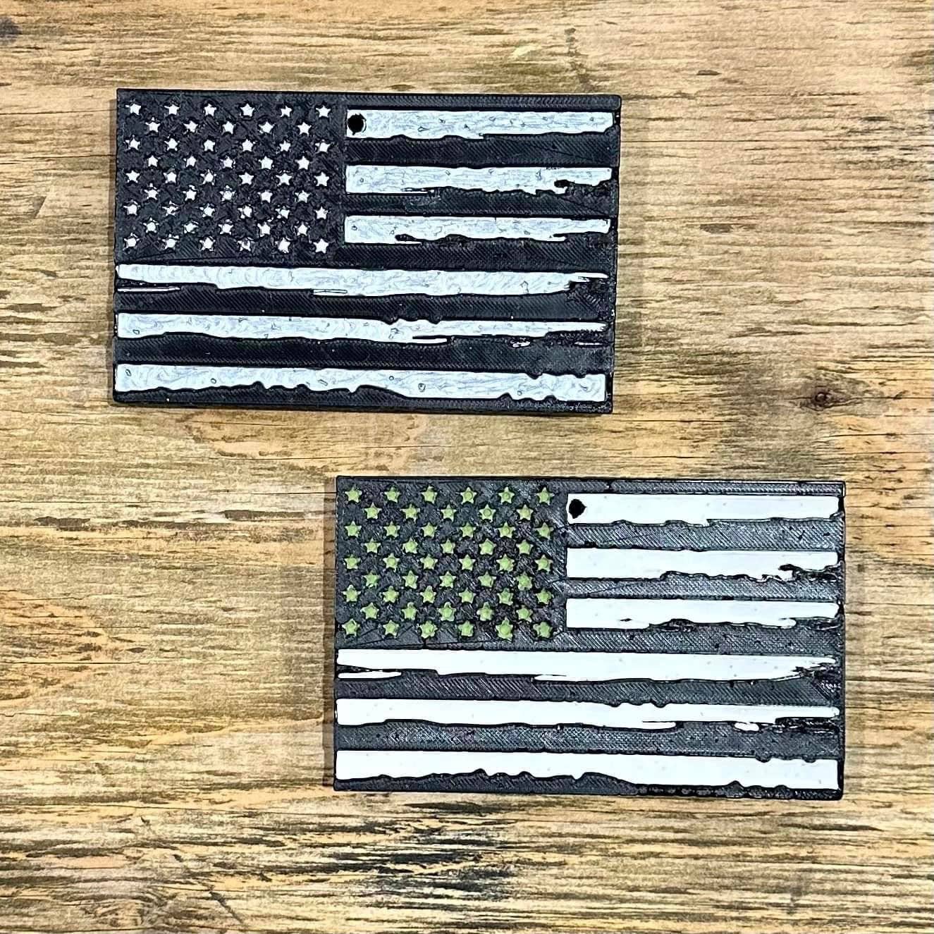 Black Distressed Flag Car Freshie