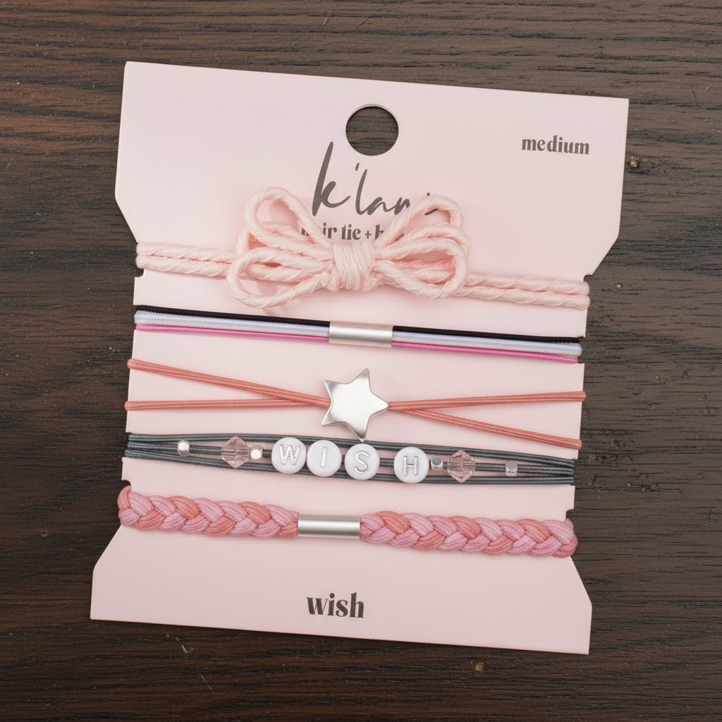 K'Lani Wish hair tie + bracelet set