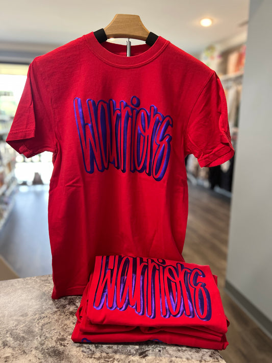 Warriors 3D Puff Graphic Tee