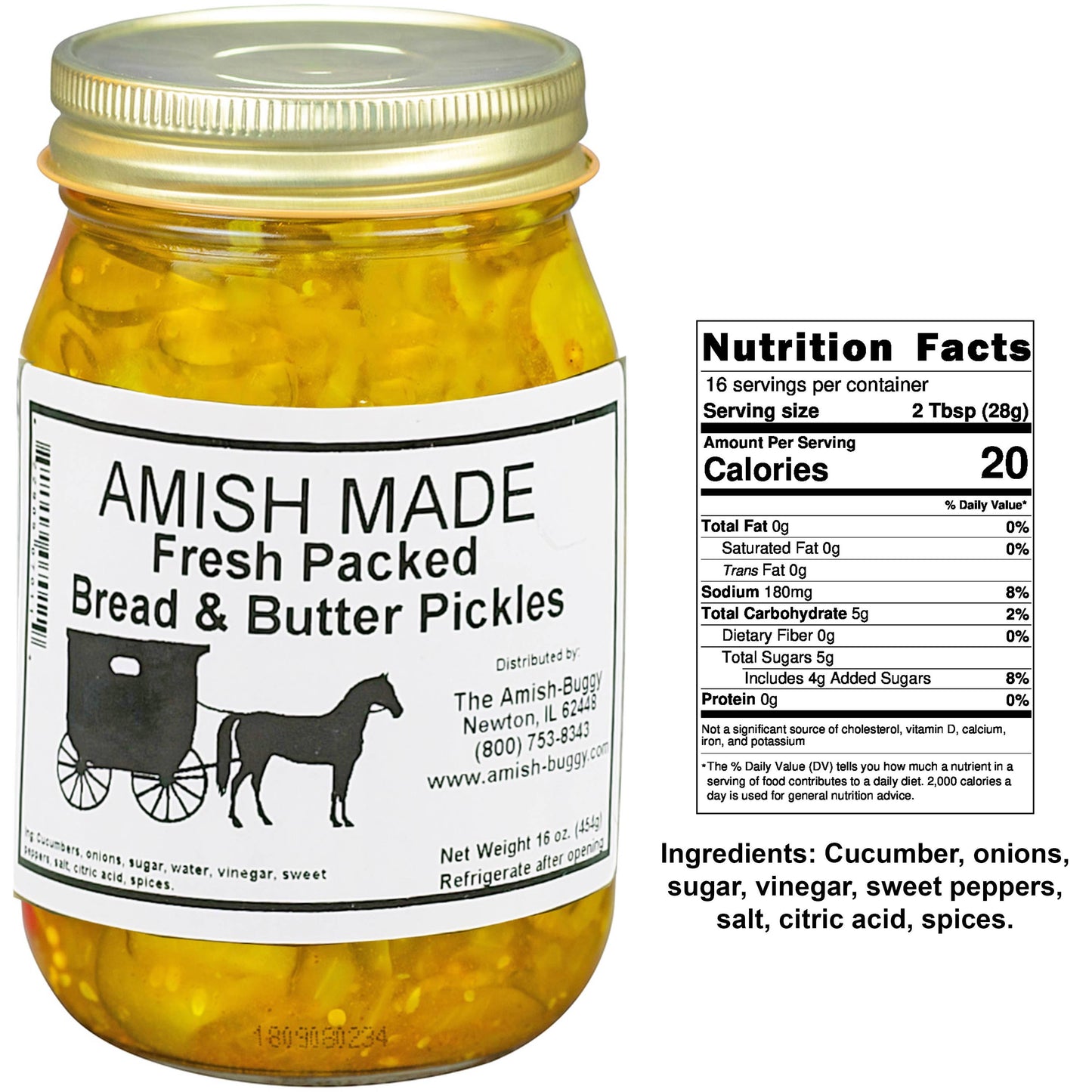 Amish Pickled Vegetables & Eggs 16 oz. Jar