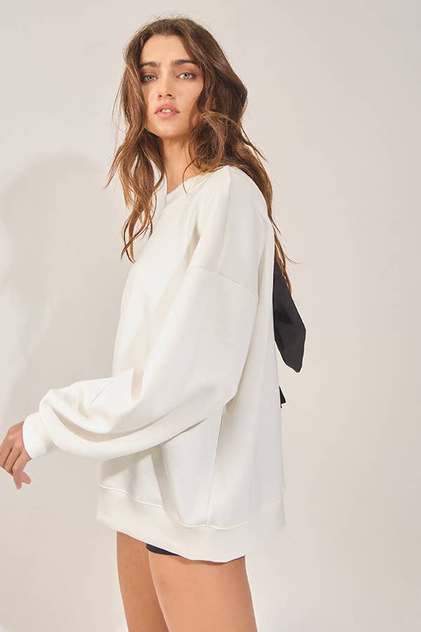 Bow Back Oversized Sweatshirt