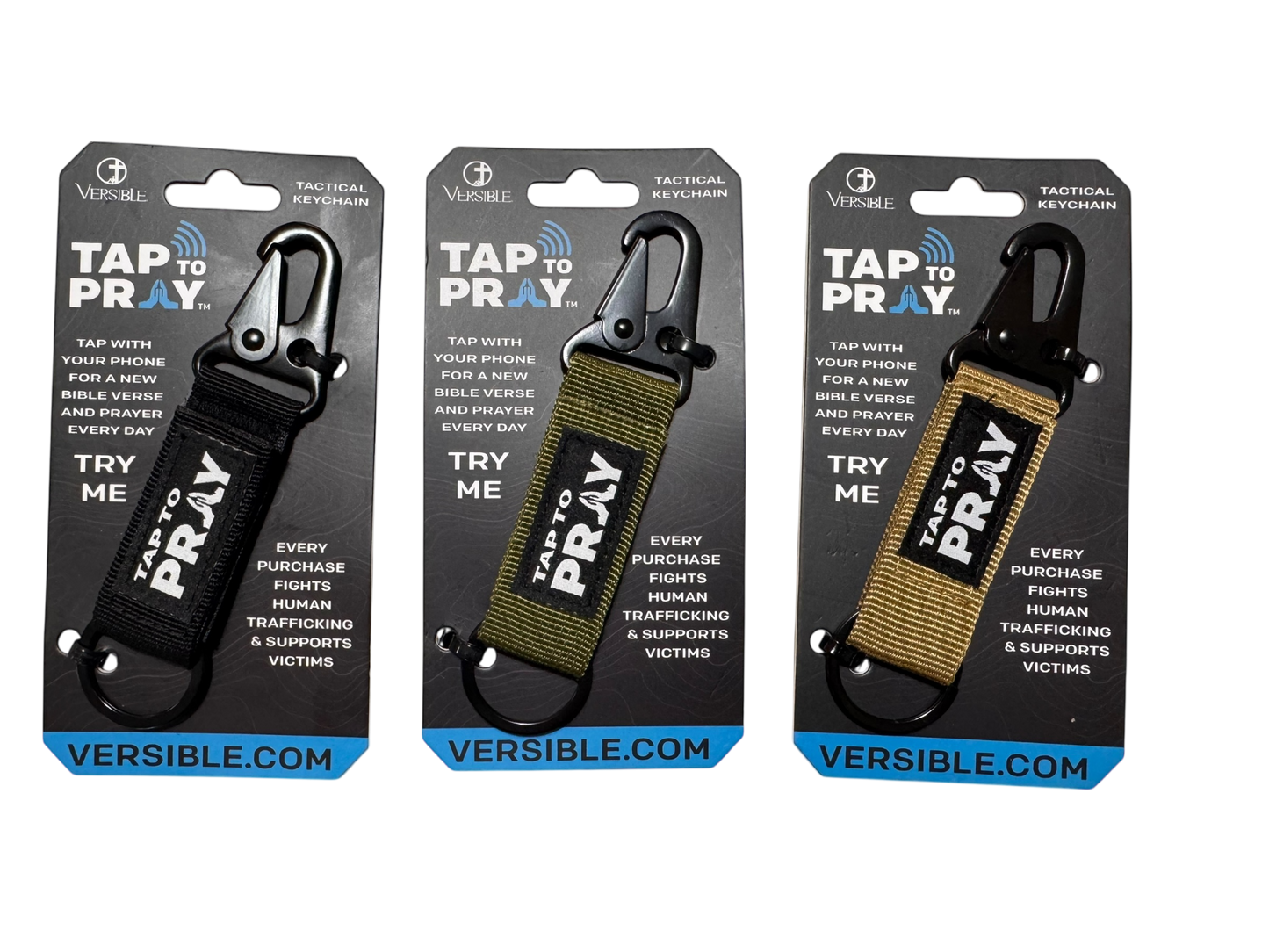 Tap To Pray Tactical Carabiner Keychain