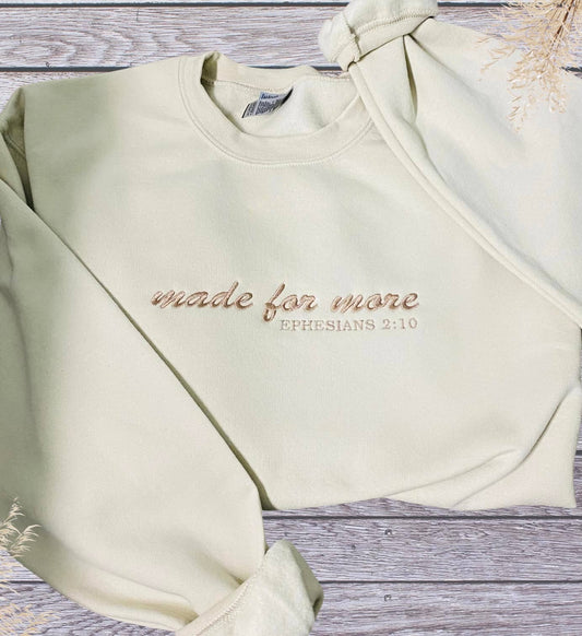 Made for More Embroidered Sweatshirt