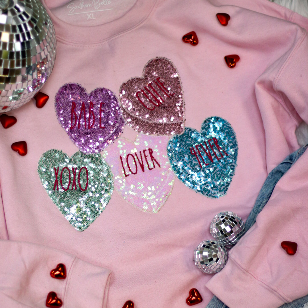 Valentine Candy Heart Sweatshirt