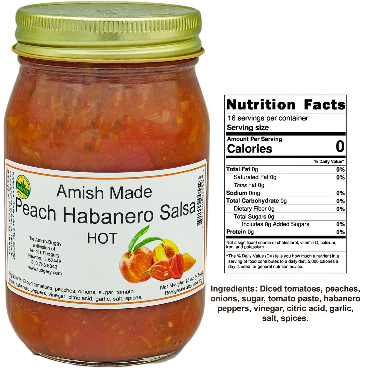 Amish Fresh Made Salsa 16 oz. Jar