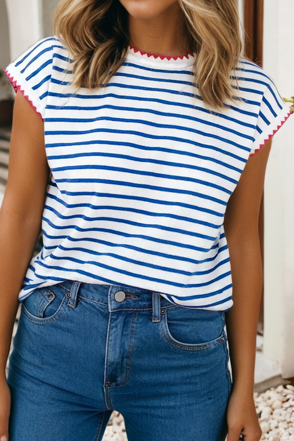 Classic Blue Stripe Tee