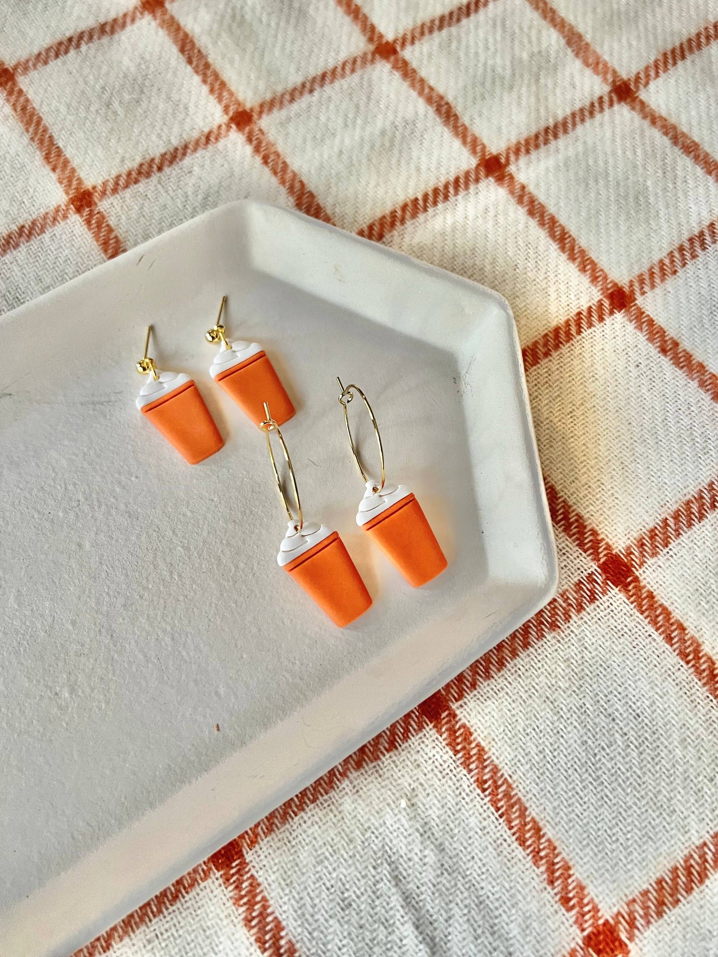 Pumpkin Spice Coffee Earrings