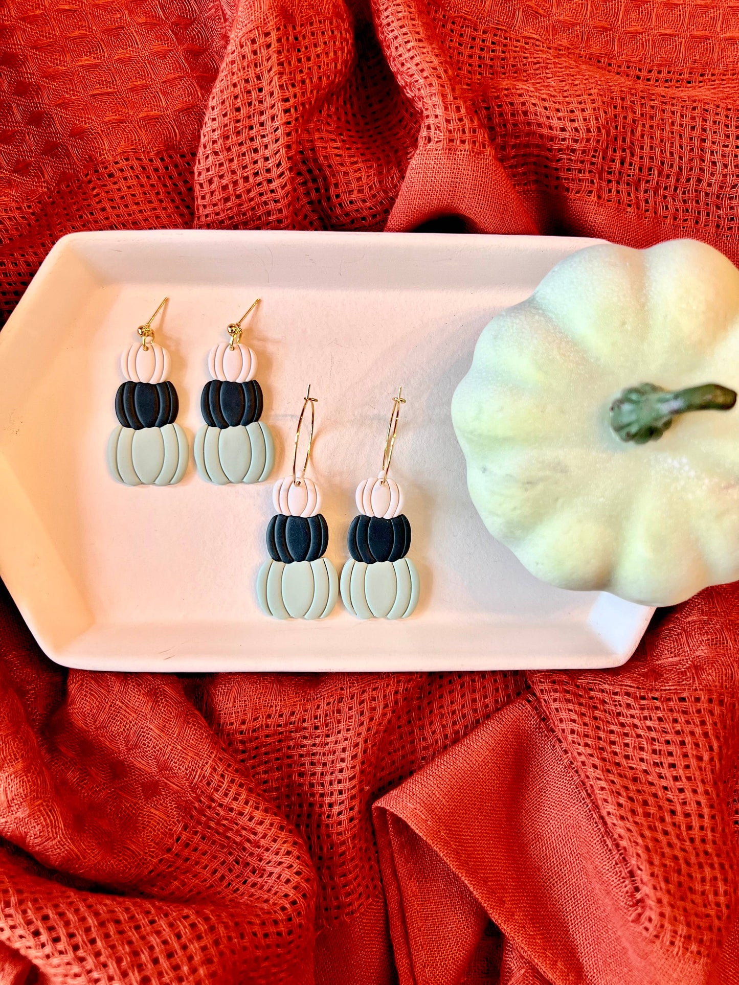 Stacked Pumpkin Earrings