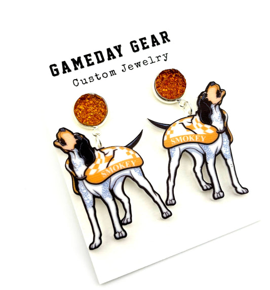 Smoky Dog Tennessee Vols Earrings 