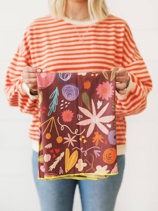 Fall Floral Flour Sack Towel