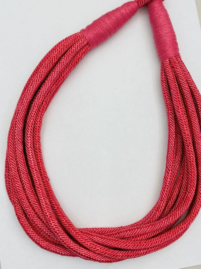 Slub Original 8-Strand Necklace in Red