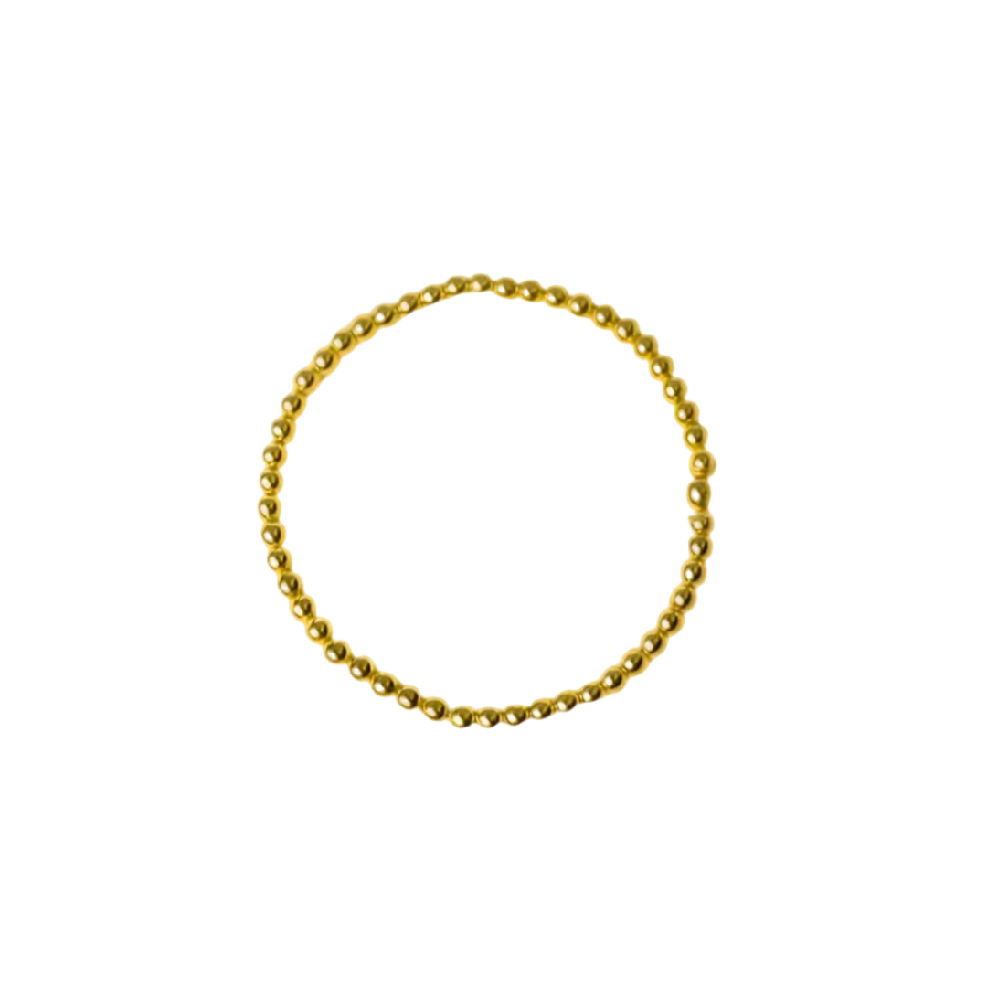 The Goldie 4mm Dainty Gold Beaded Bracelet