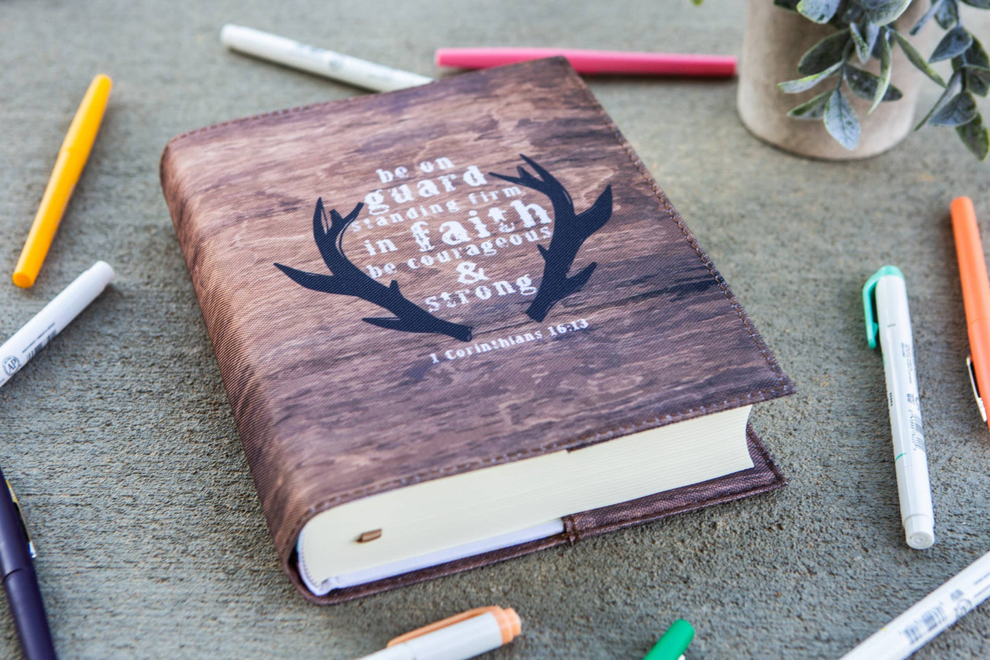 Deer Antlers Bible Slipcover