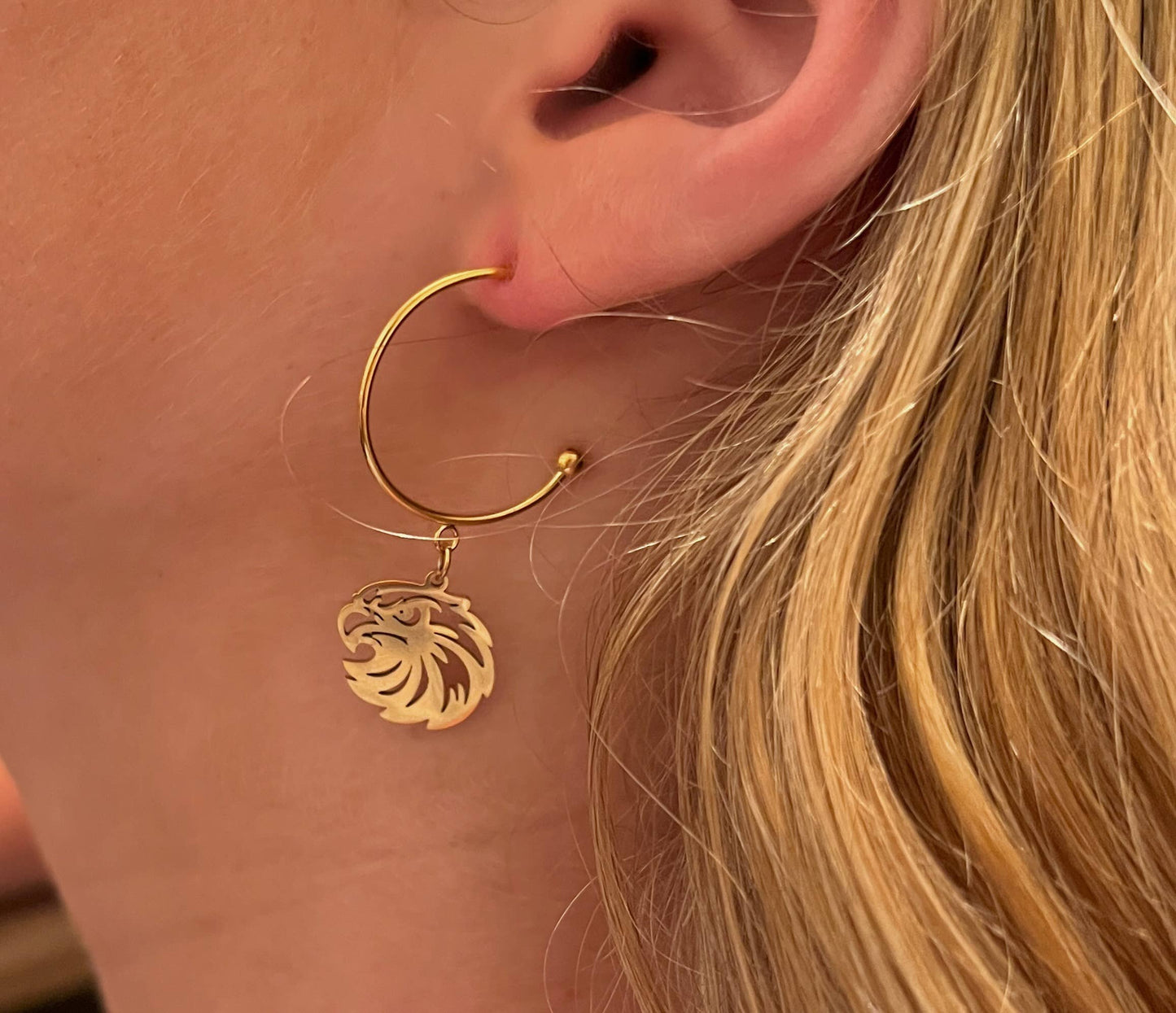 Eagles Hoop Earrings
