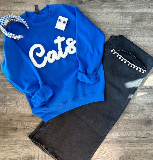 Cats Chunky Yarn Sweatshirt