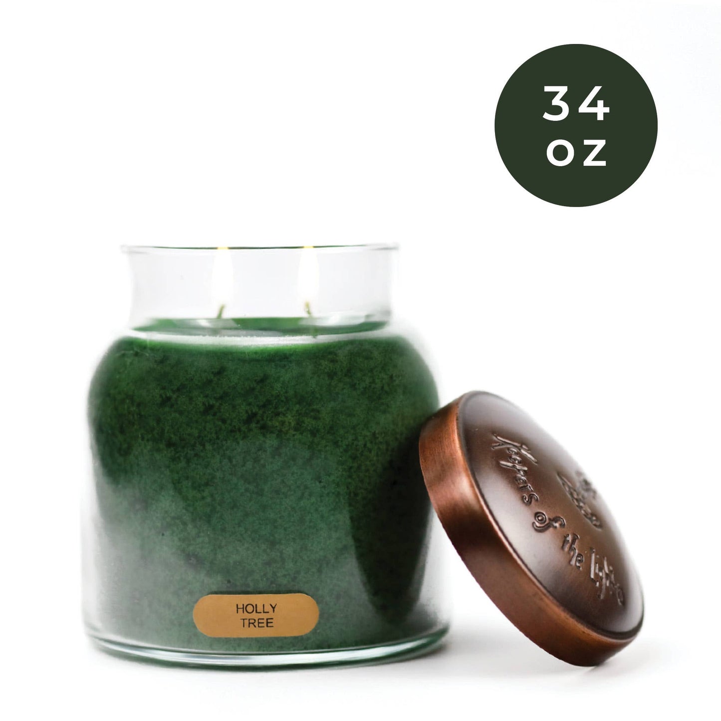 A Cheerful Giver Holly Tree 34 oz Papa Candle