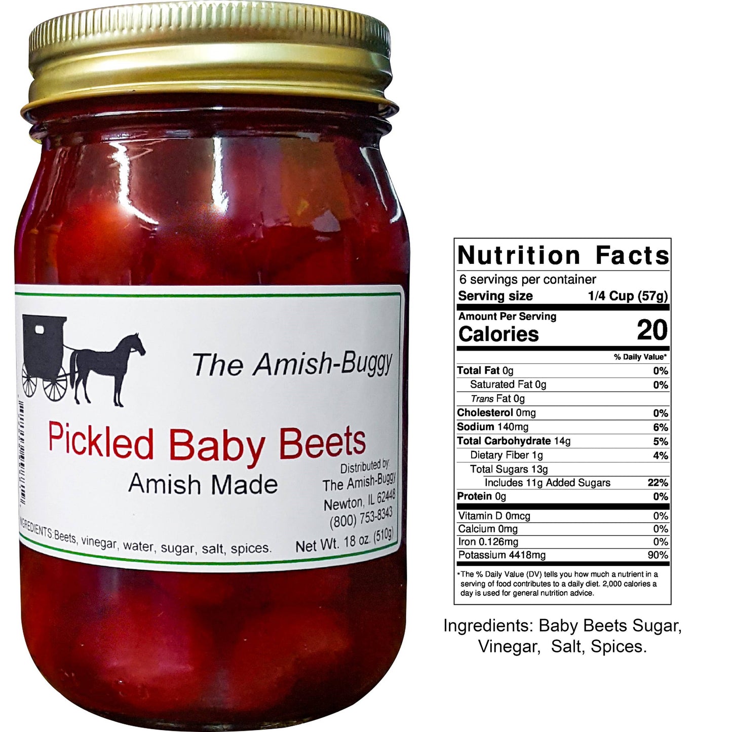 Amish Pickled Vegetables & Eggs 16 oz. Jar