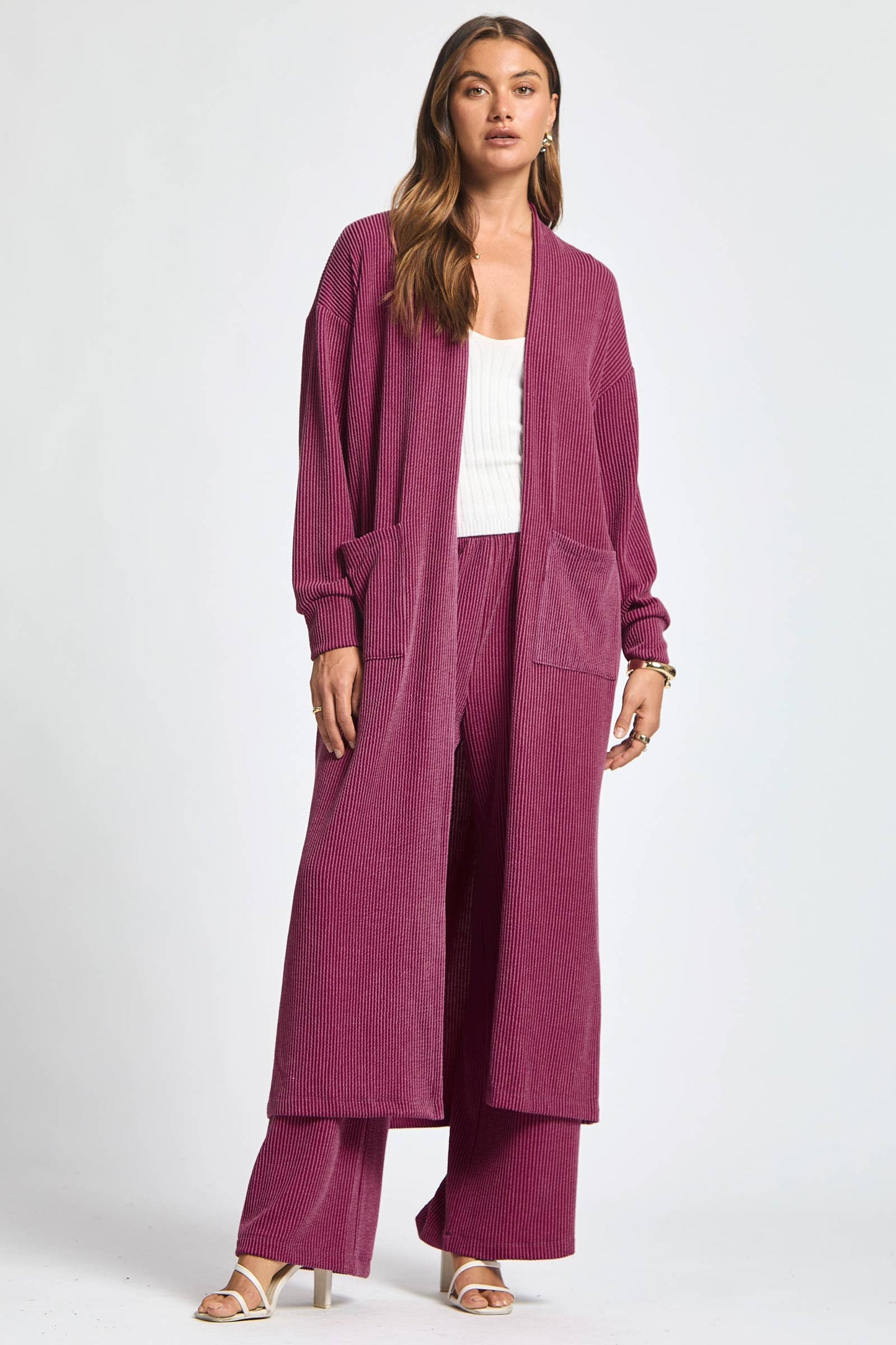 Dear Scarlett Longline Cardigan + Relaxed Pants Set