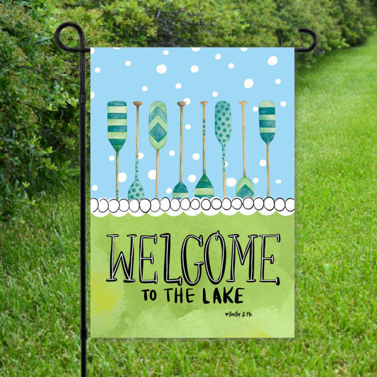 Welcome to the Lake Paddle Garden Flag