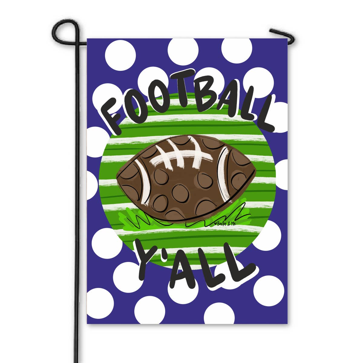 Football Y'all Team Colors Garden Flag