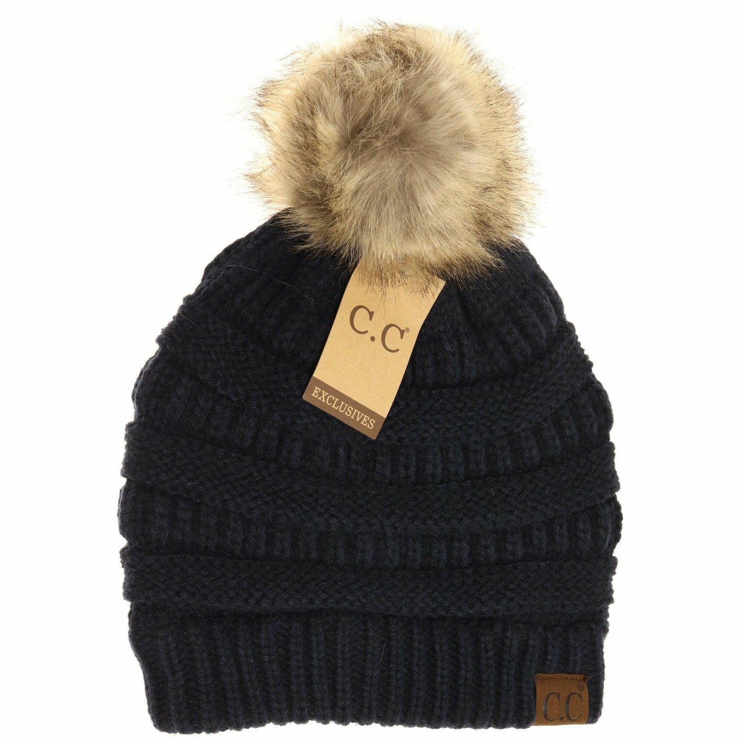C.C Fur Pom Beanie
