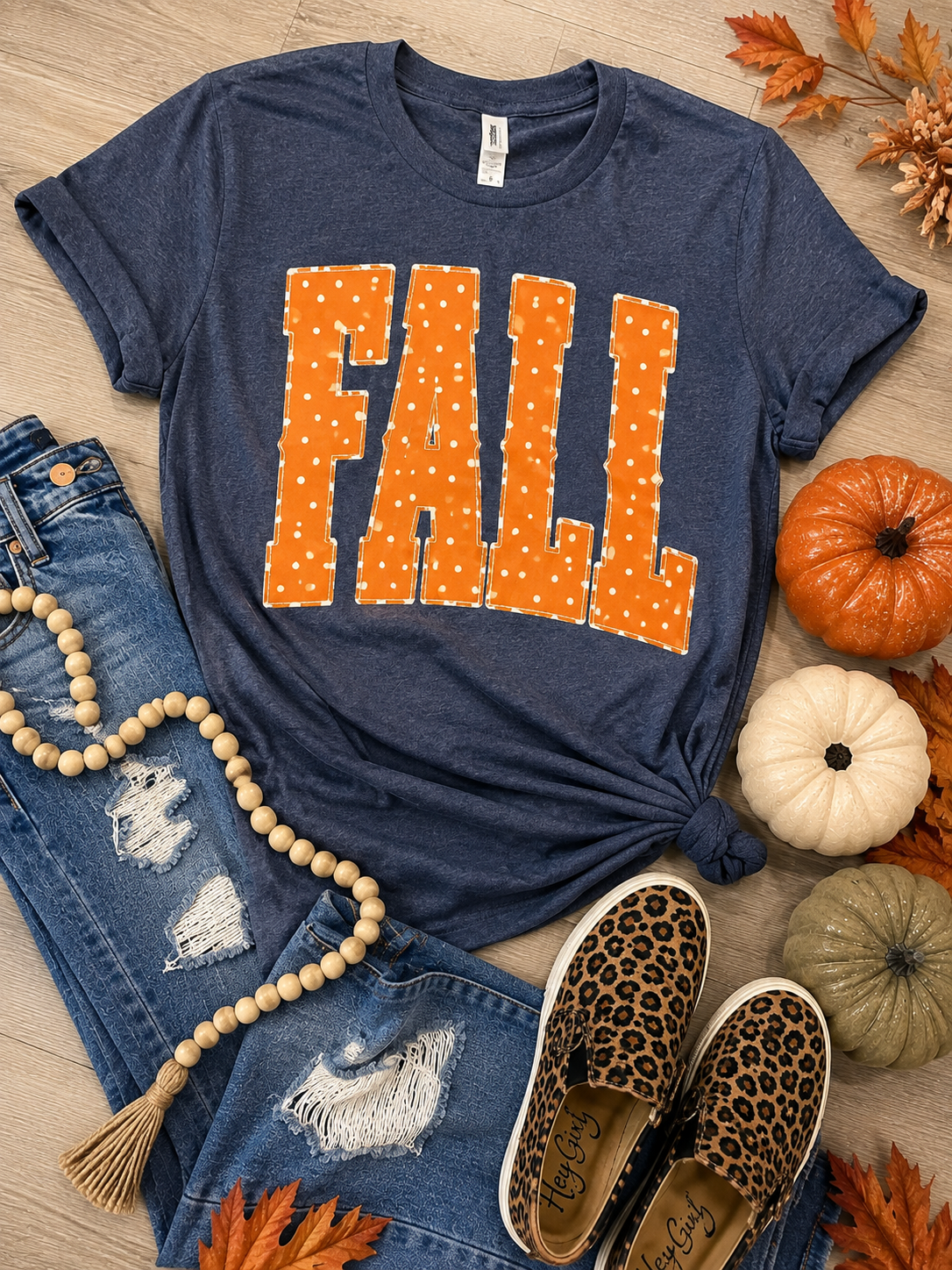 Fall Polka Dot Graphic Tee