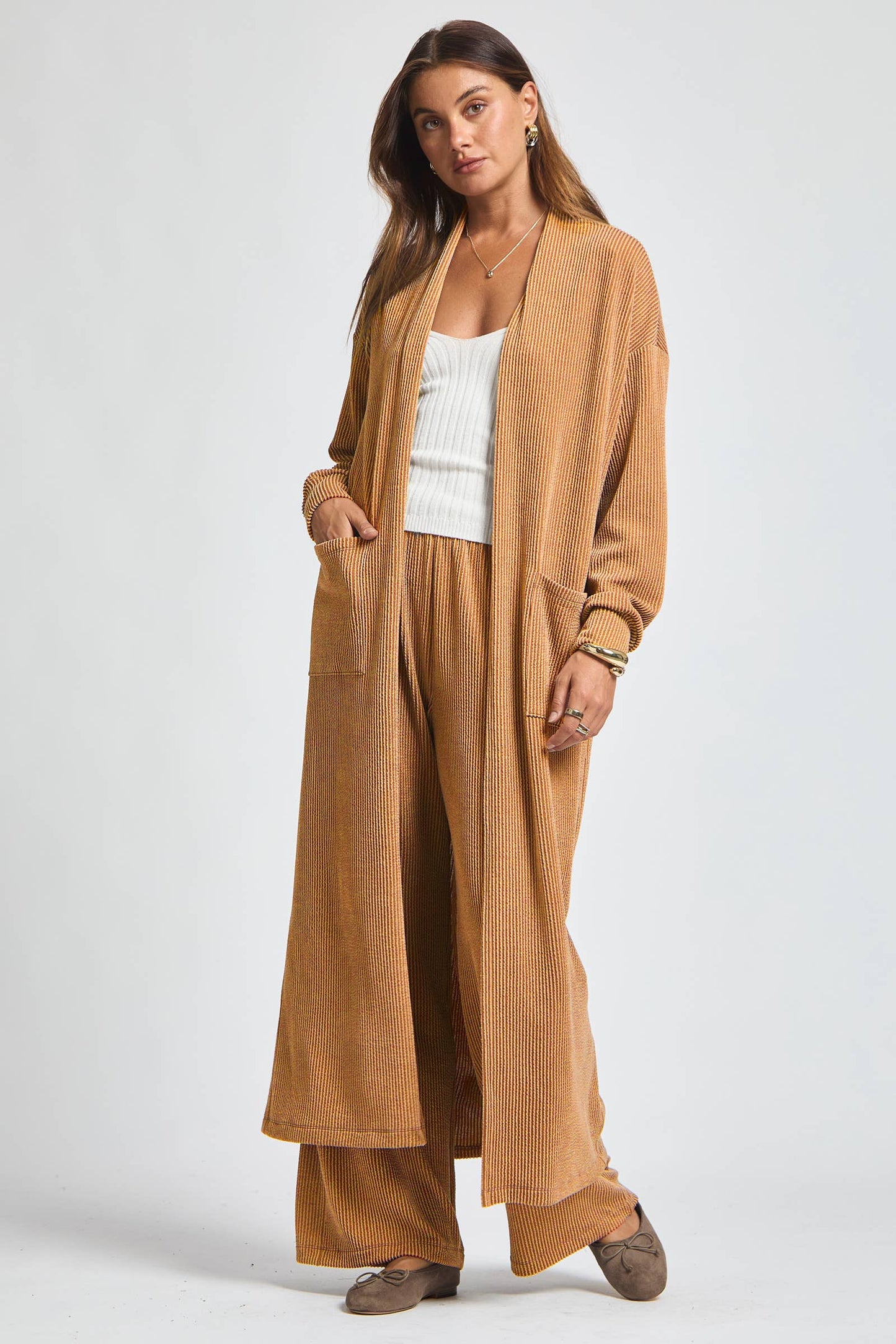 Dear Scarlett Longline Cardigan + Relaxed Pants Set