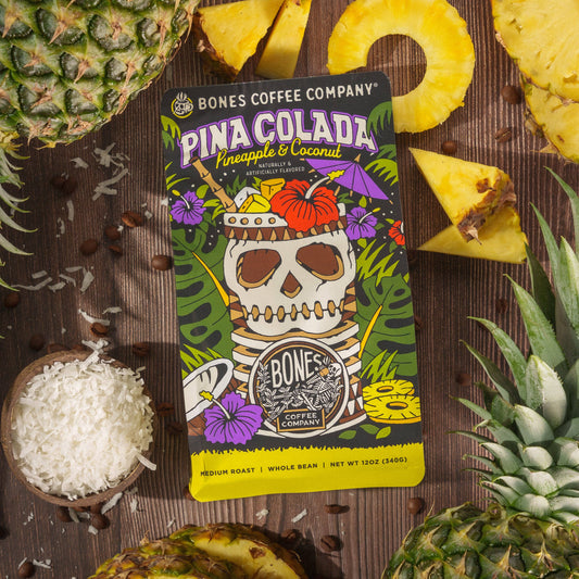 Bones Pina Colada Flavored Ground 12oz Coffee