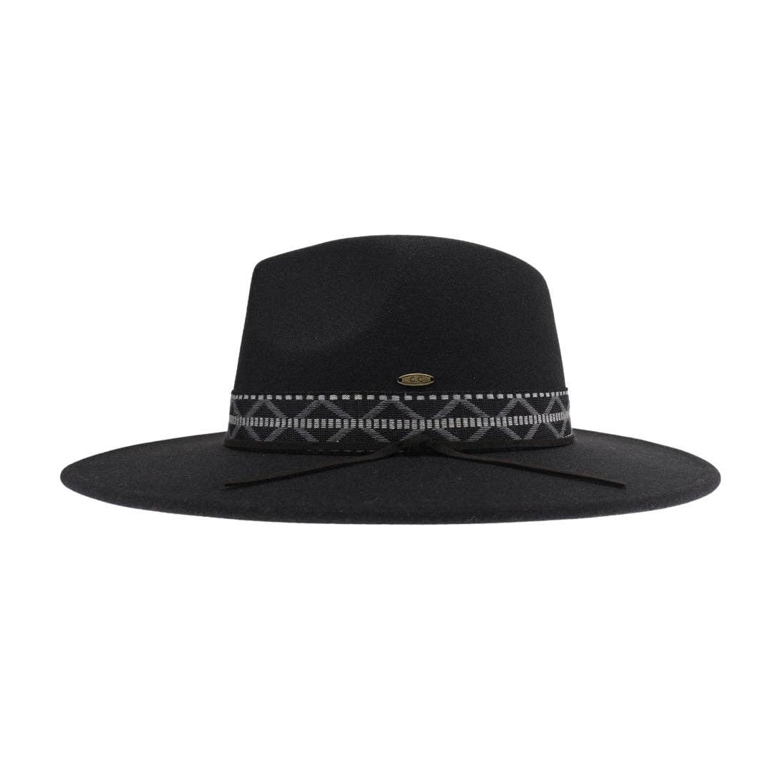 Geometric Band C.C Vegan Felt Hat