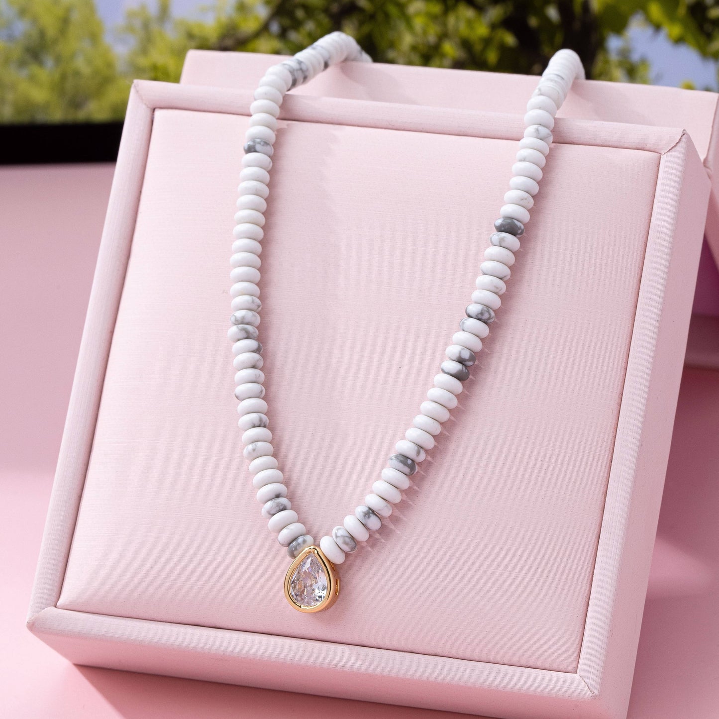 Natural Semi Precious Stone Beaded Charm Necklaces