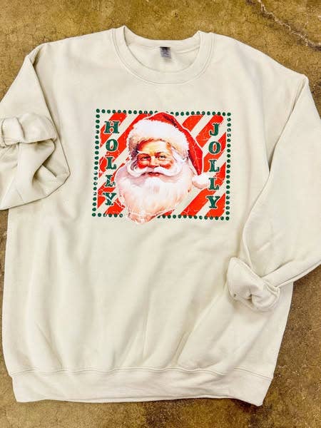 Vintage Santa Stamp Sweatshirt