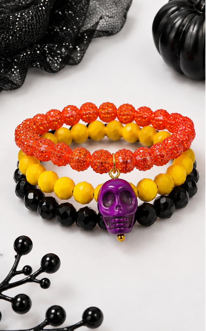 Halloween Bracelet Stacks | Limited Edition Spooky Sparkle Bracelets