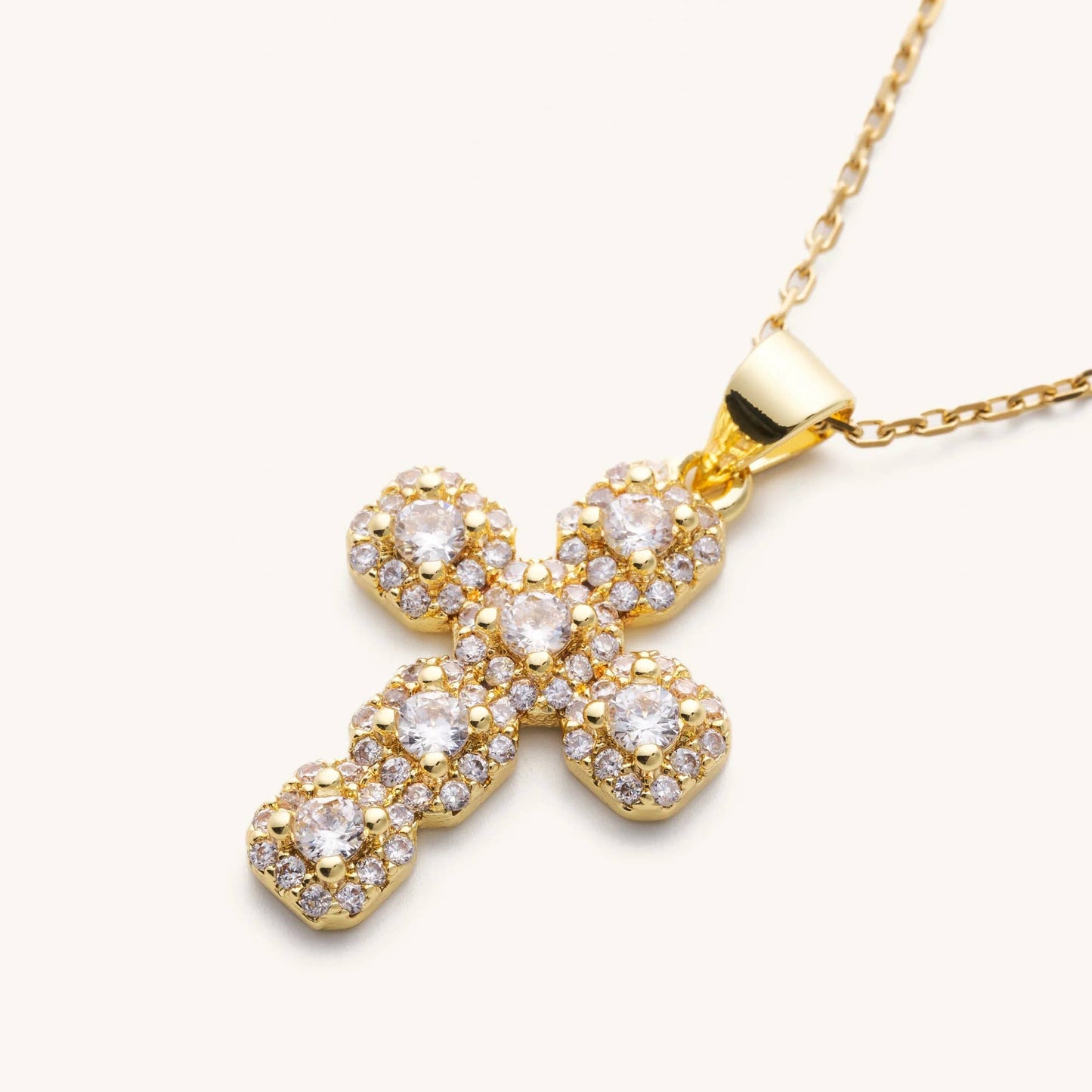 Nikki Smith Designs Gold CZ Cross Necklace