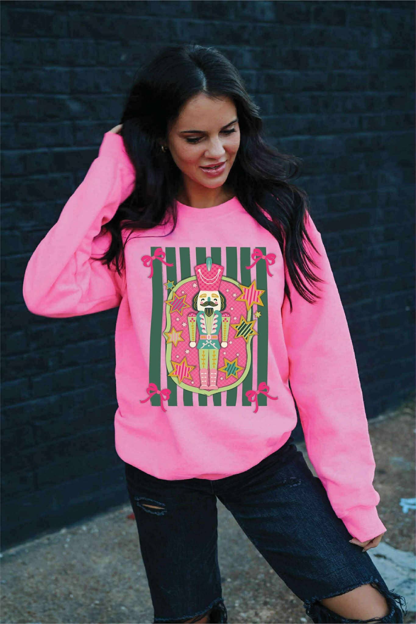 Pink Nutcracker Festive Sweatshirt