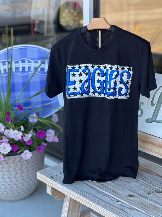 Eagles Star Blue Metallic Puff Tee