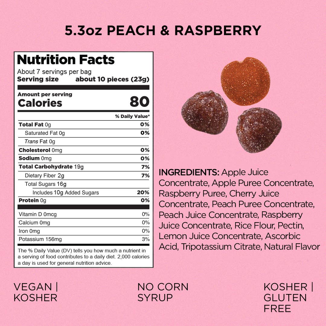 Simply Delightful Really Real Gummies - Peach Raspberry