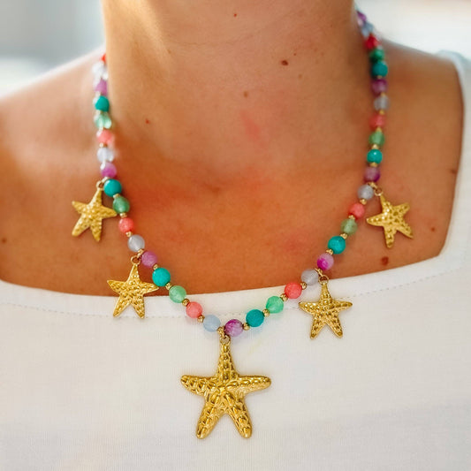 Treasure Jewels Down by the Sea Starfish Necklace