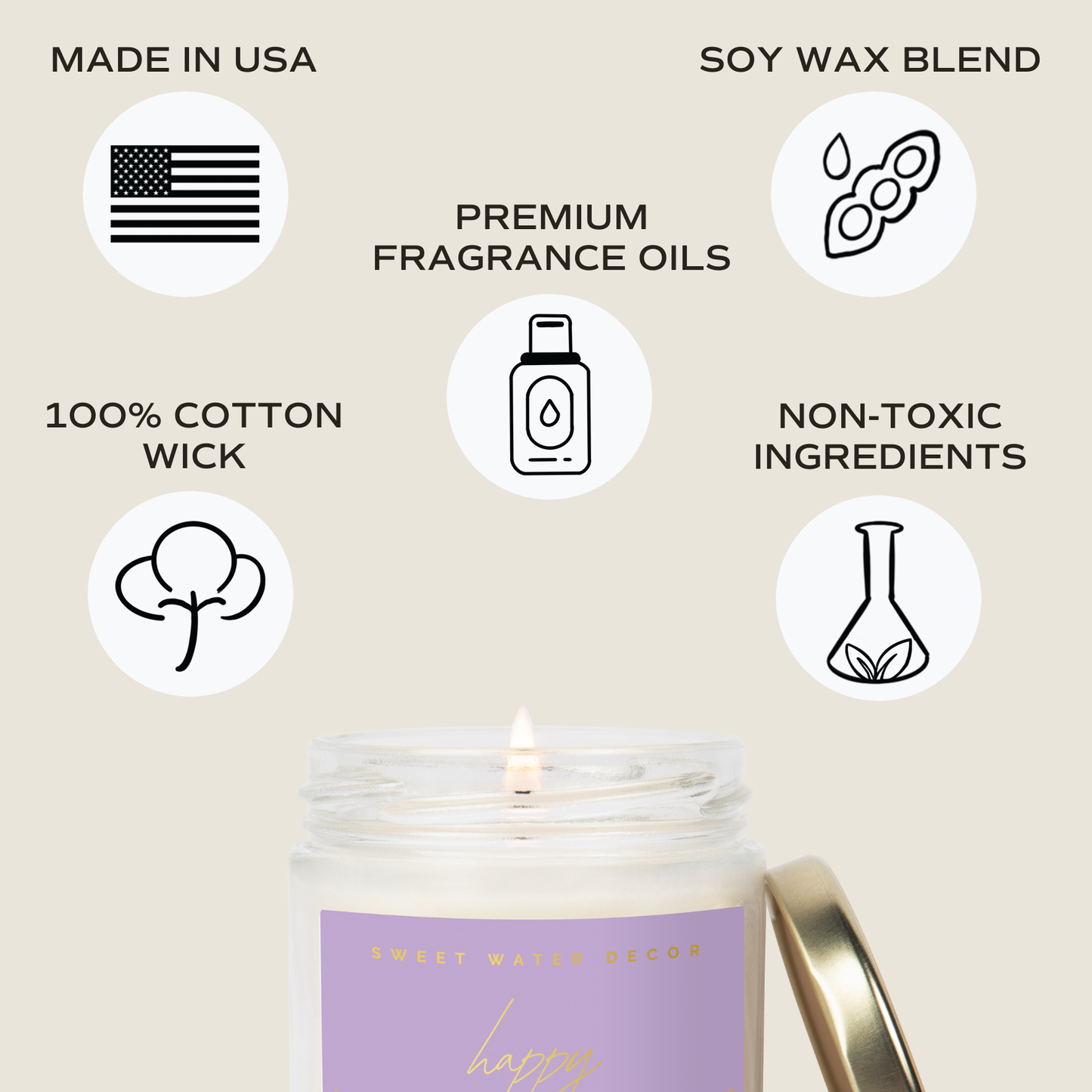 Happy Birthday 9 oz Soy Candle