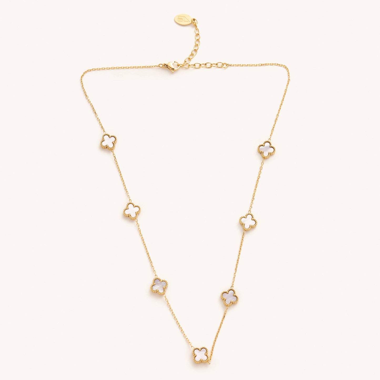 Nikki Smith Designs Mini White Flora Gold Necklace