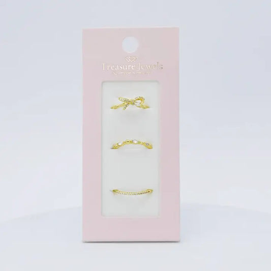 Treasure Jewels Belle Bow Ring Set