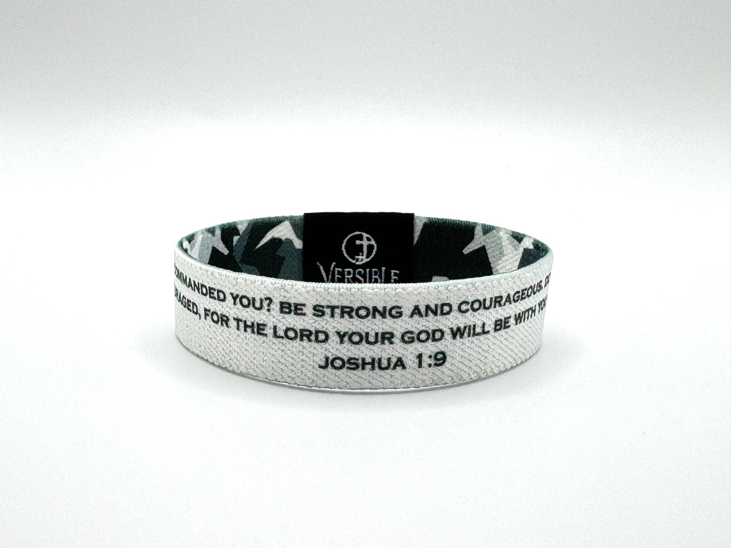 Stone Camo Versible / Joshua 1:9 Wristband