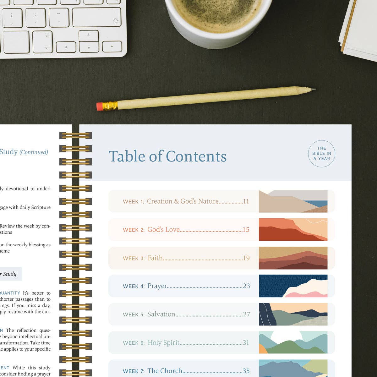 Spiral Bible-The Bible In A Year: A 52-Week Journey Through God's Word