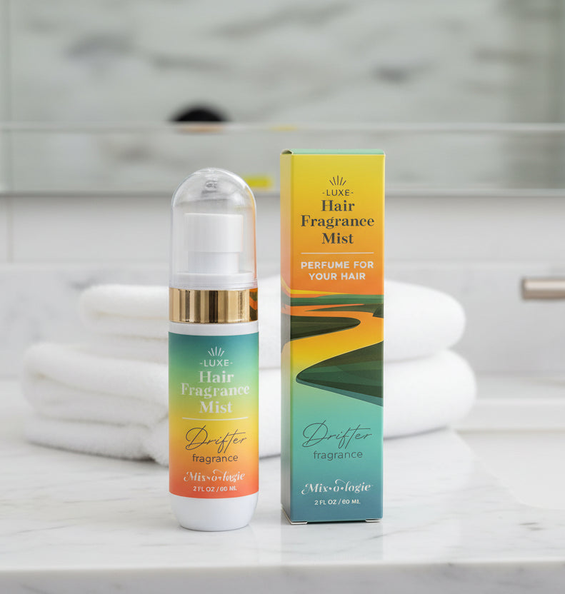 Mixologie Drifter Hair Fragrance Mist bottle — fresh bergamot sweet water hair perfume spray