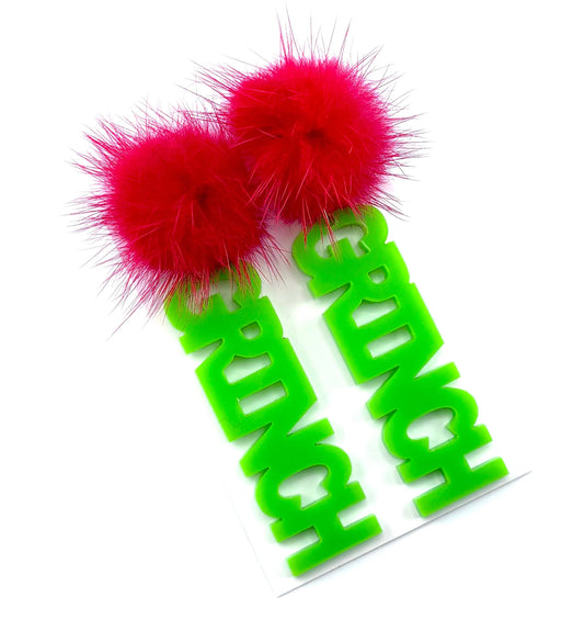 Christmas Grinch Earrings