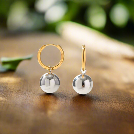 Luna Sphere Hoop Earrings ~ Deep South Originals
