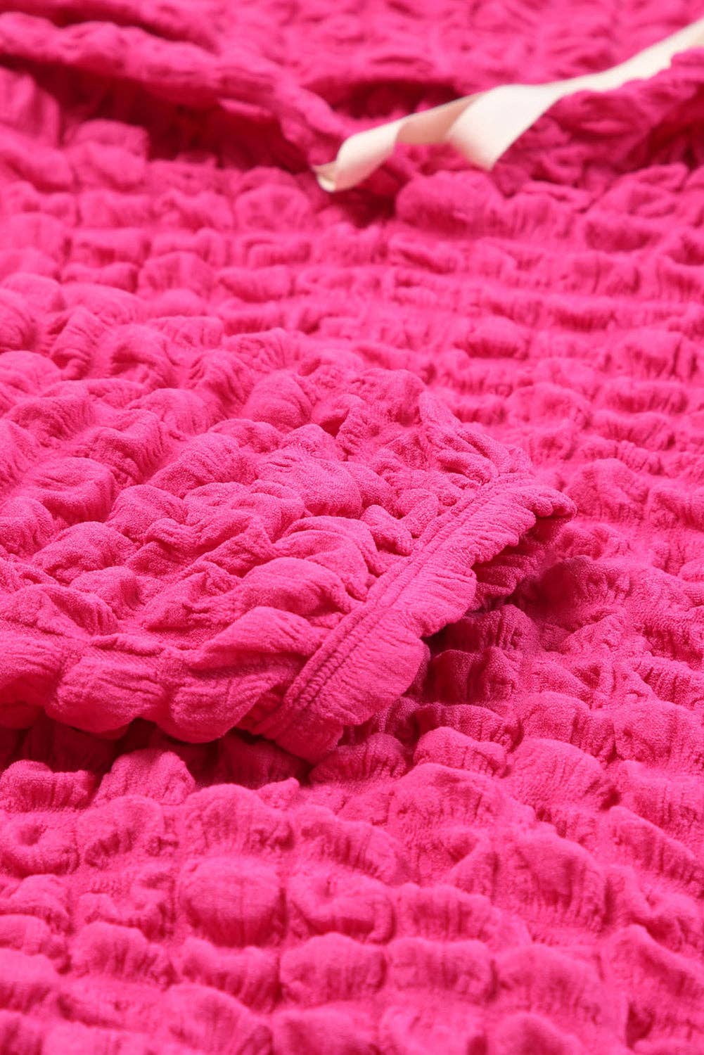 Bubble Textured Pink Hoodie