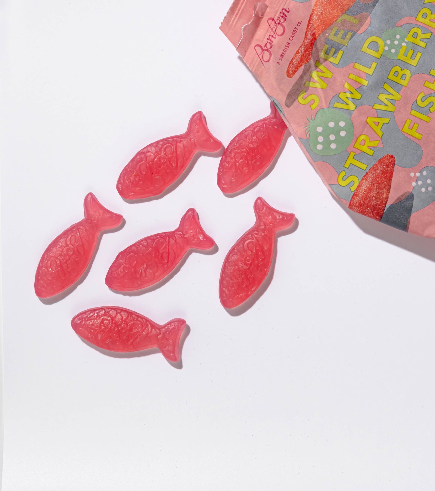 BonBon Sweet Wild Strawberry Fish Swedish Candy
